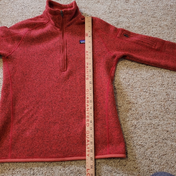 Patagonia Women's Better Sweater Quarter Zip Red - Picture 13 of 14